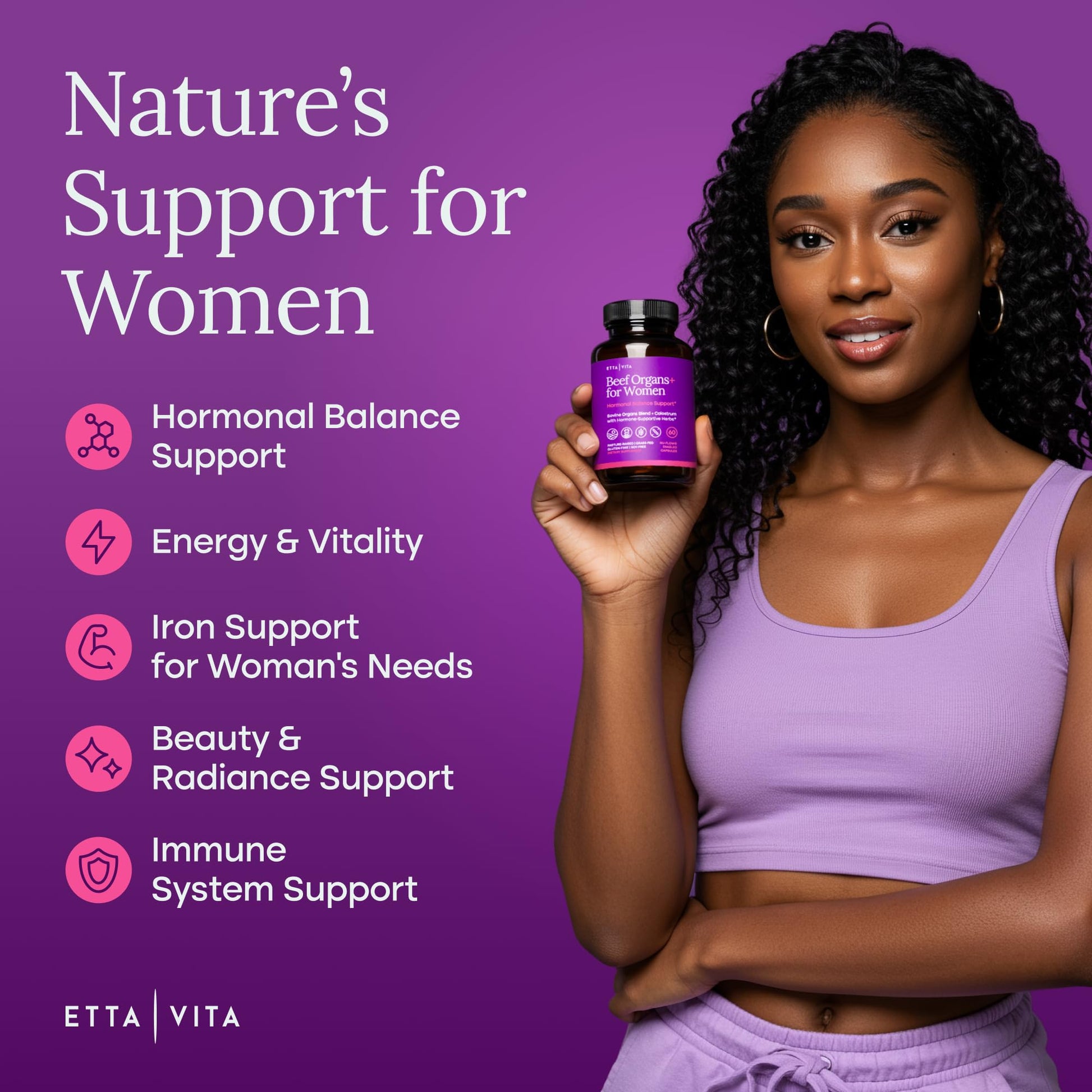 Primal Beef Organ Supplement for Women (Made in USA) Boosted w Shatavari, Maca, Ashwagandha, and Chasteberry - Grass Fed Uterus, Ovary, Liver, Kidney, Heart Bone Matrix - PrimeBioHealth - canada supplements