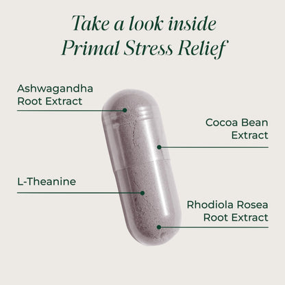 Primal Harvest Stress Relief – Daily Supplement, Gluten, Soy & Dairy Free - PrimeBioHealth - canada supplements