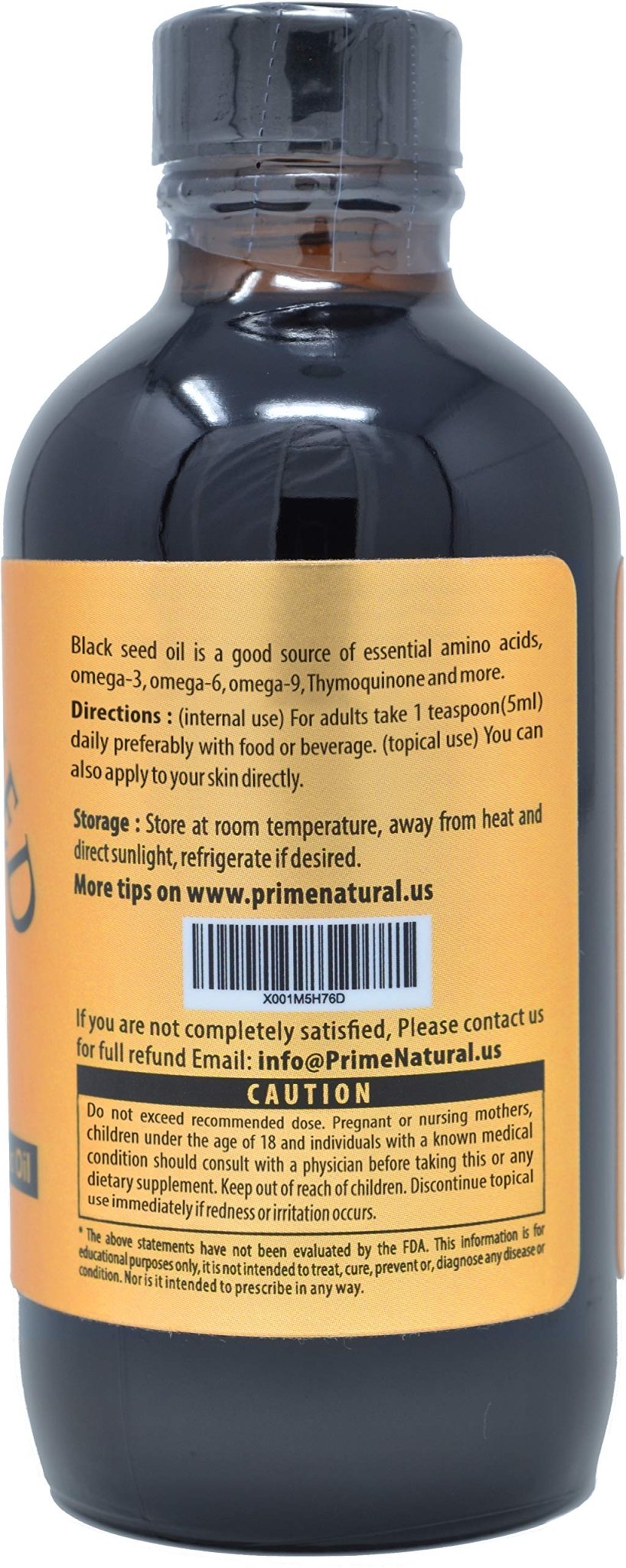 Prime Natural Organic Black Seed Oil 4oz - Cold Pressed Unrefined High Thymoquinone 1.7% USDA Certified - Turkish Origin Potent Nigella Sativa Liquid - PrimeBioHealth - canada supplements