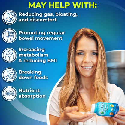 Probiotics with Digestive Enzymes and Prebiotic for Women and Men - 3-In-1 Vegan Probiotic Prebiotic Multi Enzyme Complex for Gut Health - PrimeBioHealth - canada supplements
