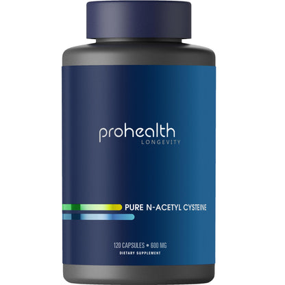 ProHealth Pure NAC – N-Acetyl Cysteine – Liver and Immune Support, Antioxidant and Glutathione Boost, Cellular Health | 600 mg per Capsule | 120 Servings | Third-Party Tested - PrimeBioHealth - canada supplements