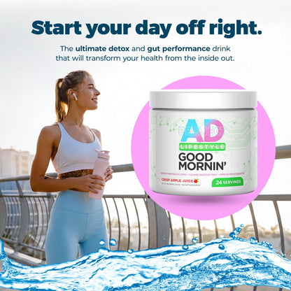Project AD Life Good Morning Detox and Performance Drink, Naturally Flavored and Formulated with L-GLutamine, Apple Cider Vinegar, - PrimeBioHealth - canada supplements