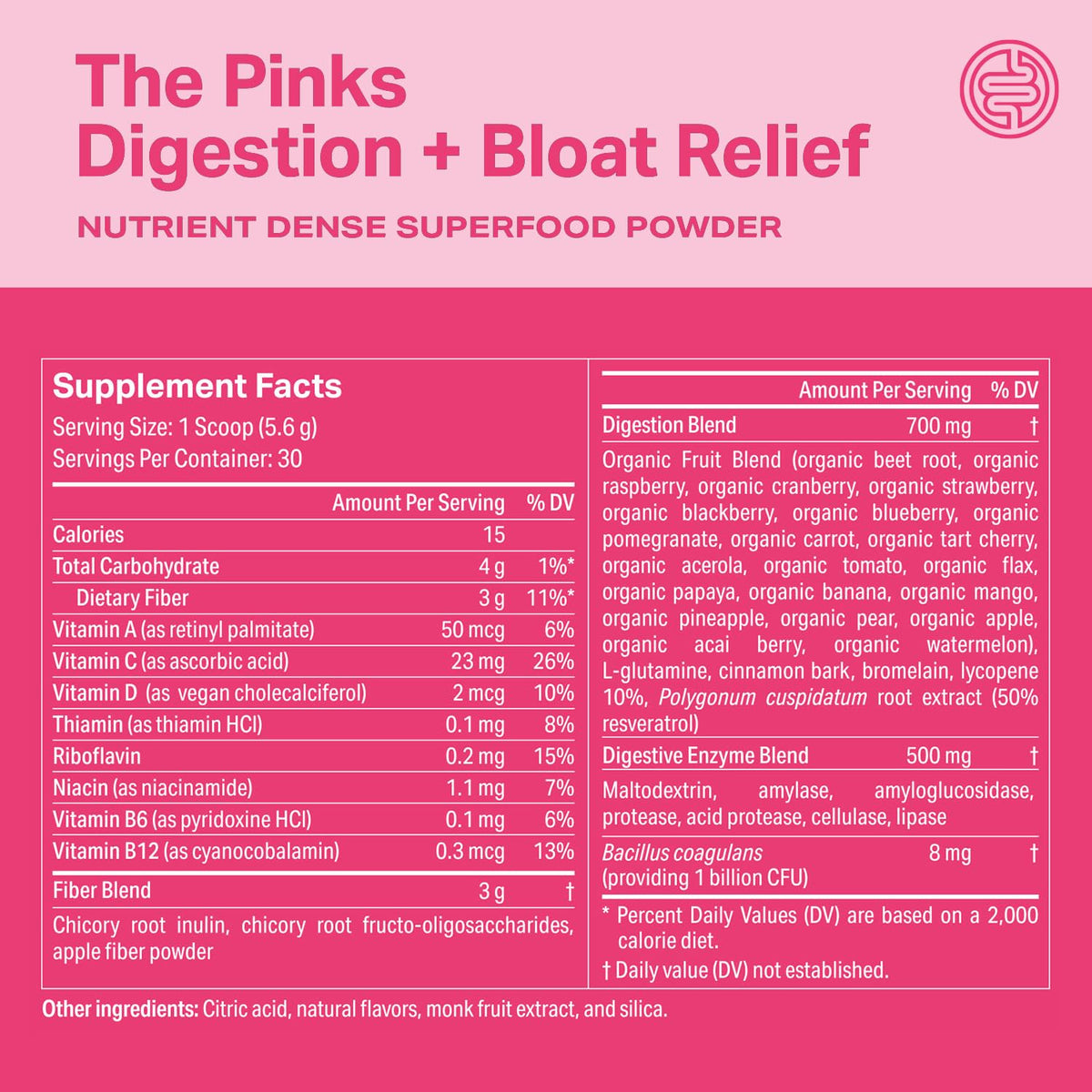 Proper, The Pinks Digestion and Bloat Relief. Drink Mix with Gut Health Probiotics, Prebiotics, Beet Root & Enzymes for Digestive Support. Bloating and Microbiome - PrimeBioHealth - canada supplements