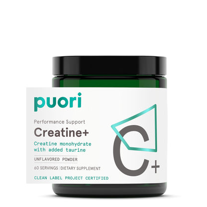 Puori Creatine Monohydrate Powder with Taurine - Unflavored Creatine Powder, Pre-Workout Supplement for Men & Women - Muscle Builder, Enhanced Workout - PrimeBioHealth - canada supplements