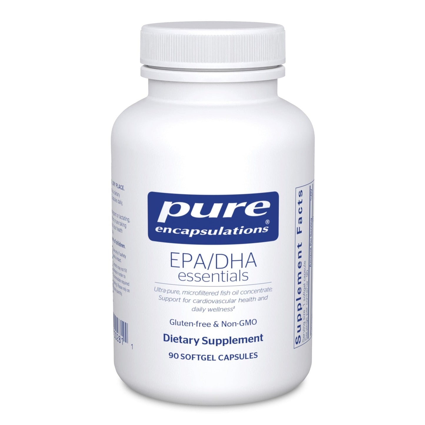 Pure Encapsulations EPA/DHA Essentials - Fish Oil Concentrate Supplement to Support Cardiovascular Health - Premium EPA & DHA Supplement - PrimeBioHealth - canada supplements
