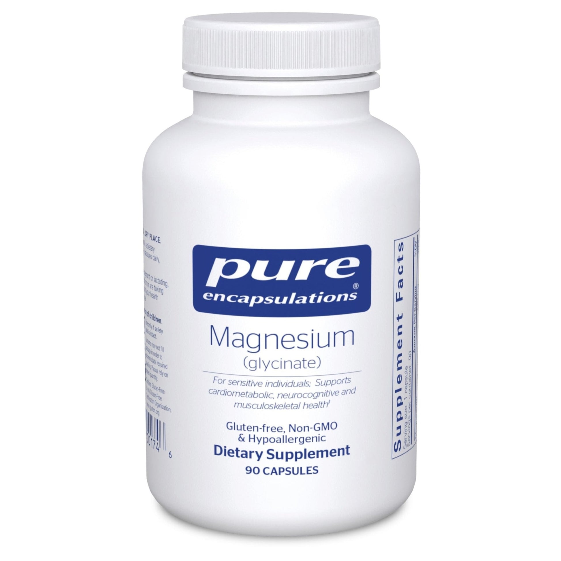 Pure Encapsulations Magnesium (Glycinate) - Supplement to Support Stress Relief, Sleep, Heart Health, Nerves, Muscles, and Metabolism - PrimeBioHealth - canada supplements