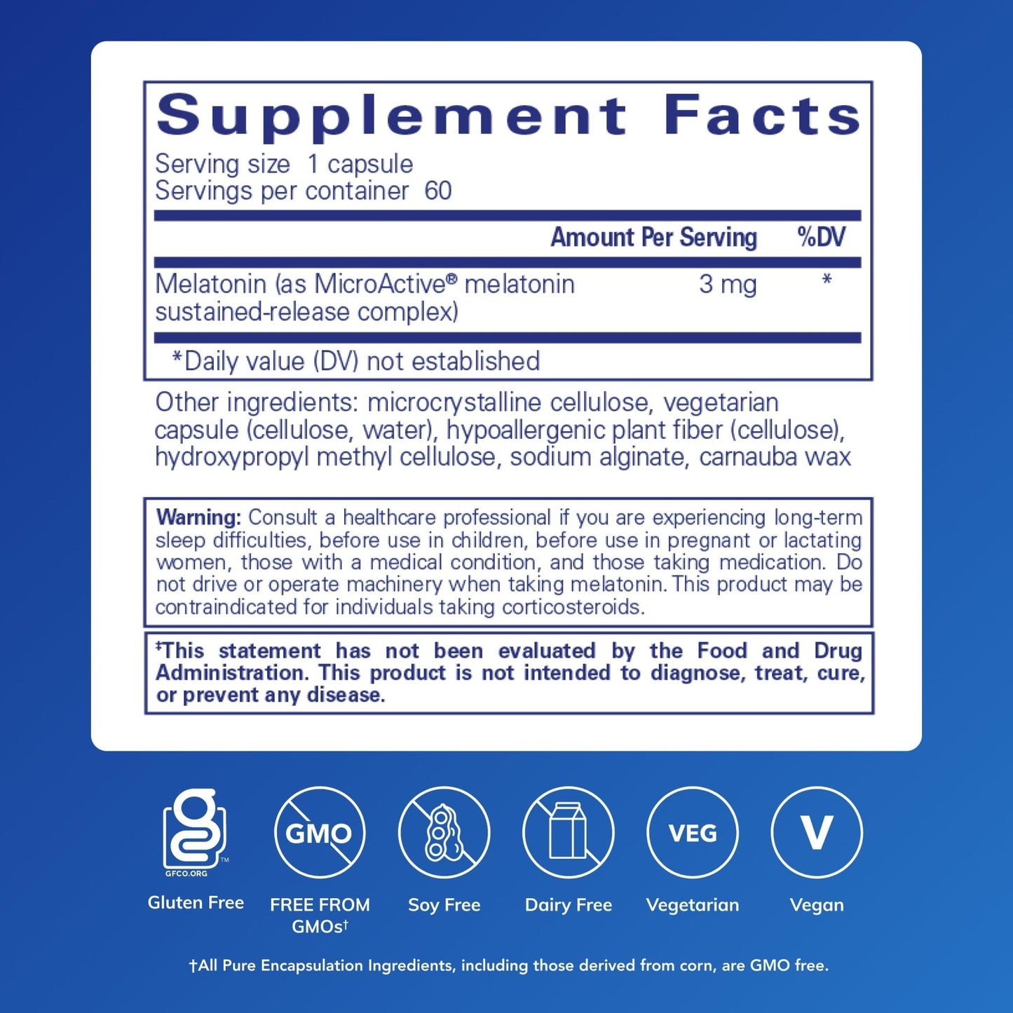 Pure Encapsulations Melatonin-SR - Extended Release Melatonin - Supports Restful Sleep* - Sleep Supplement - Gluten Free & Vegan - 60 Capsules - PrimeBioHealth - canada supplements