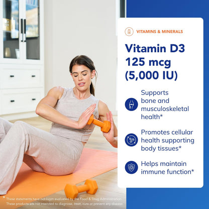 Pure Encapsulations Vitamin D3 125 mcg (5,000 IU) - Supplement to Support Bone, Joint, Breast, Heart, Colon, and Immune Health - PrimeBioHealth - canada supplements