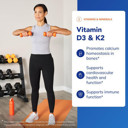 Pure Encapsulations Vitamin D3 & K2 - Bone & Vascular Health Support - Immune Function Support - Gluten Free - Non-GMO - 120 Capsules - PrimeBioHealth - canada supplements