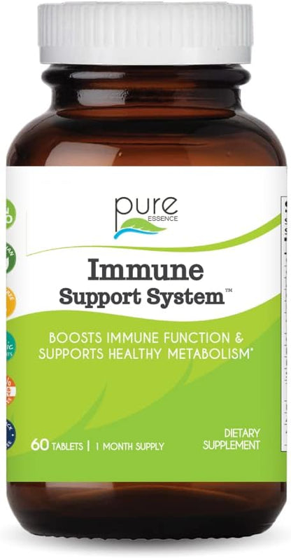 Pure Essence Immune Cellular Support System with Maitake, Reishi, Shitake Mushroom, Spirulina, Colostrum, Fucoidan and More - 60 Tablets - PrimeBioHealth - canada supplements