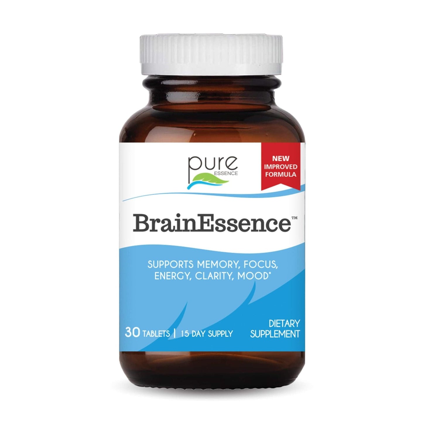 PURE ESSENCE LABS Brain Essence - Memory Supplement & Vitamin for Men, Women & Adults - Herbal Booster for Memory, Focus, Clarity & Stress Relief - Bacopa Monnieri, Ashwagandha & More (60 Tablets) - PrimeBioHealth - canada supplements