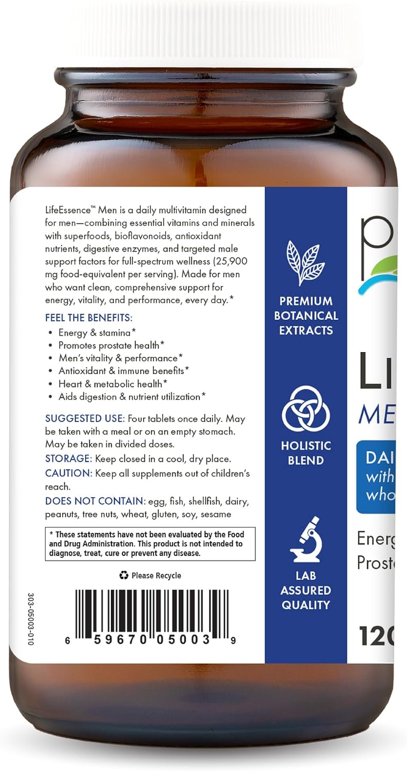 PURE ESSENCE LABS LifeEssence Mens Formula - World's Most Energetic Multiple - The Master Multiple - 120 Tablets - PrimeBioHealth - canada supplements
