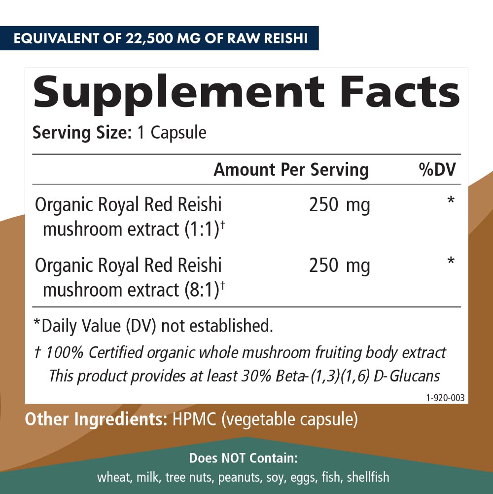 PURE ESSENCE LABS MyPure Reishi 4X Organic Mushrooms Supplement - 100% Real Mushroom Extract for Immune Support, Stress Relief, Build Energy (60 Capsules) - PrimeBioHealth - canada supplements