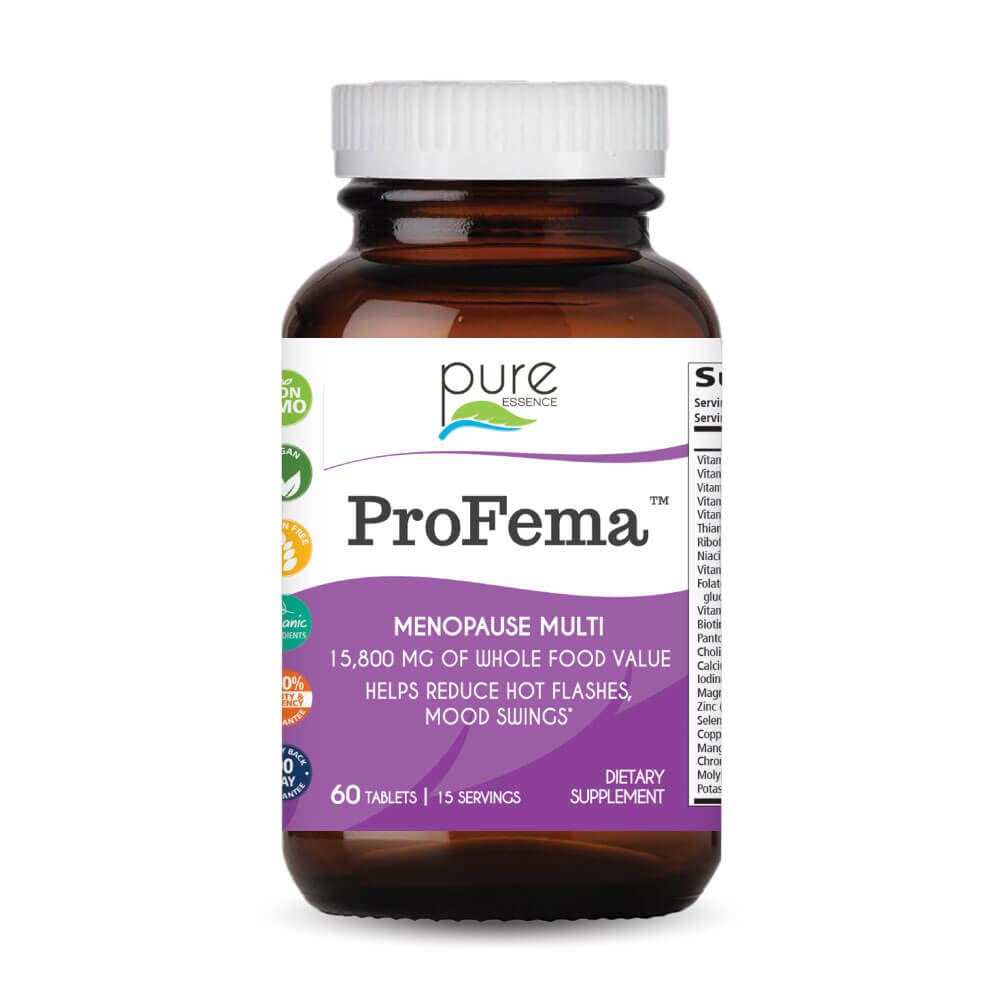 Pure Essence Labs ProFema - Multivitamin for Women - Natural Menopause Relief Supplement - Promotes Hormone Balance, Reduces Hot Flashes, Mood Swings, Night Sweats (60 Capsules) - PrimeBioHealth - canada supplements