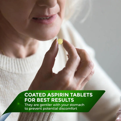 Pure Low Dose Baby Aspirin 81mg for Adults, 100 Count Enteric Coated Aspirin Tablets for Men and Women, Safe Relief for Symtoms Associated with Headache, Arthritis, Cramps - PrimeBioHealth - canada supplements