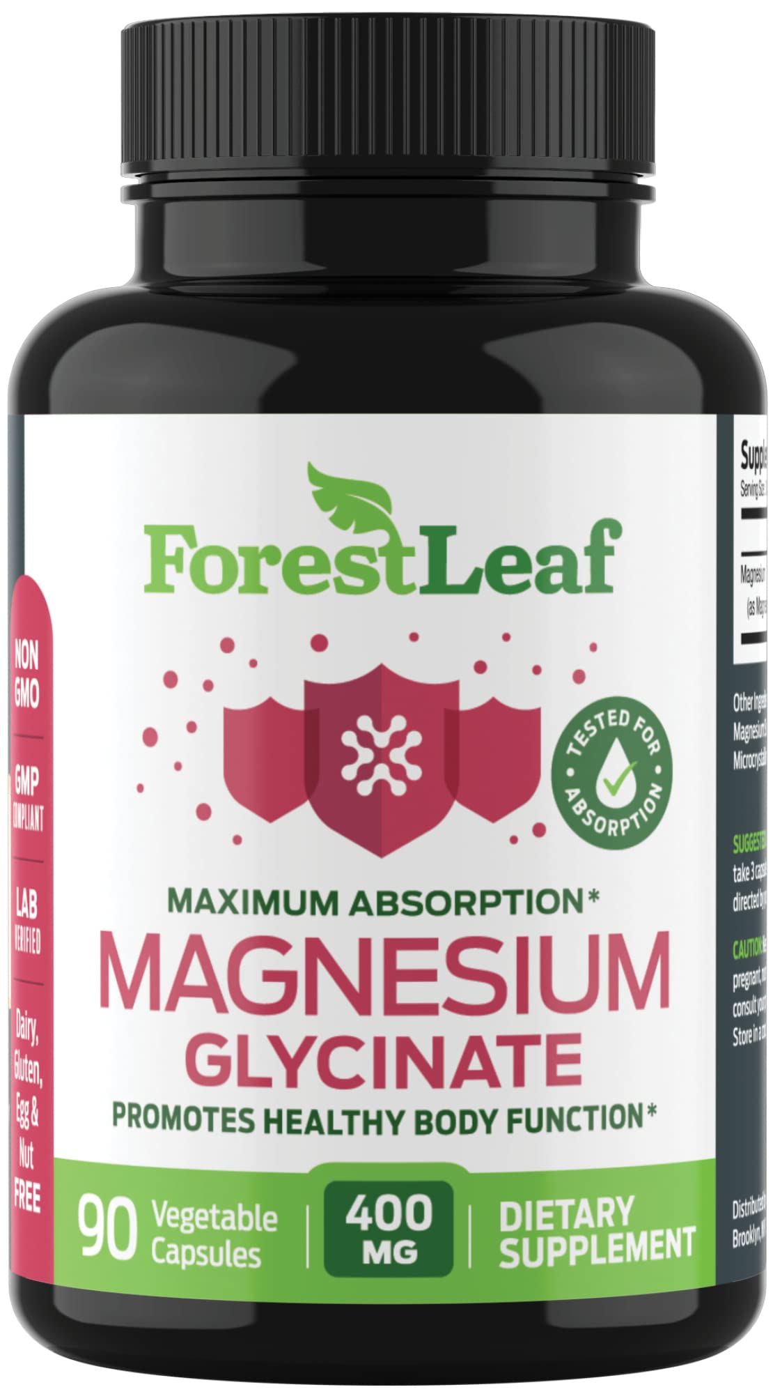 Pure Magnesium Glycinate 400mg Serving - High Absorption Magnesium Glycinate - Mag Bisglycinate for Stress, Bones, Muscles, Nerves, - PrimeBioHealth - canada supplements