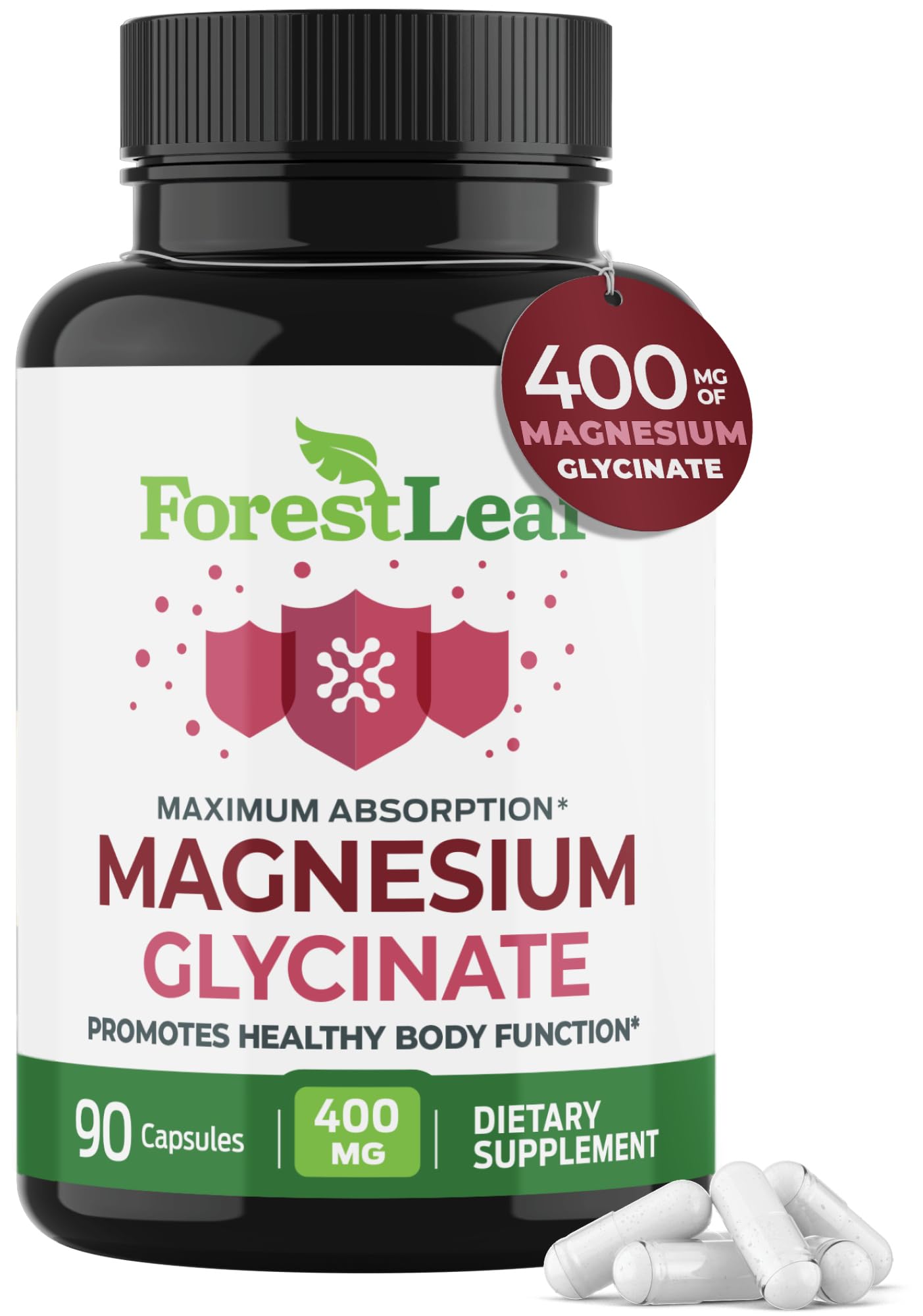 Pure Magnesium Glycinate 400mg Serving - High Absorption Magnesium Glycinate - Mag Bisglycinate for Stress, Bones, Muscles, Nerves, - PrimeBioHealth - canada supplements