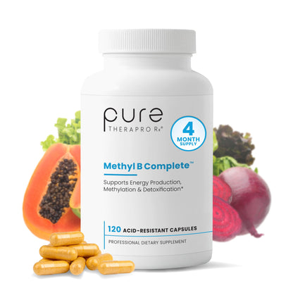 Pure Therapro Rx Methylated B Complex Vitamins Made in USA, 4 Month Supply | Methyl B Complete Quatrefolic 5-MTHF Folate, B12 Methylcobalamin, - PrimeBioHealth - canada supplements