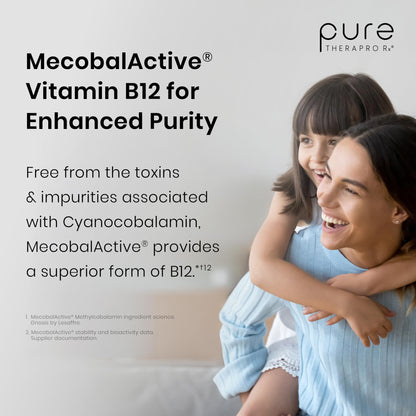 Pure Therapro Rx Methylated B Complex Vitamins Made in USA, 4 Month Supply | Methyl B Complete Quatrefolic 5-MTHF Folate, B12 Methylcobalamin, - PrimeBioHealth - canada supplements