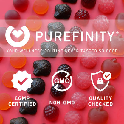 PUREFINITY Fiber Gummies for Adults with Inulin FOS from Chicory Root, Sugar Free Prebiotic Supplement for Daily Digestion - PrimeBioHealth - canada supplements