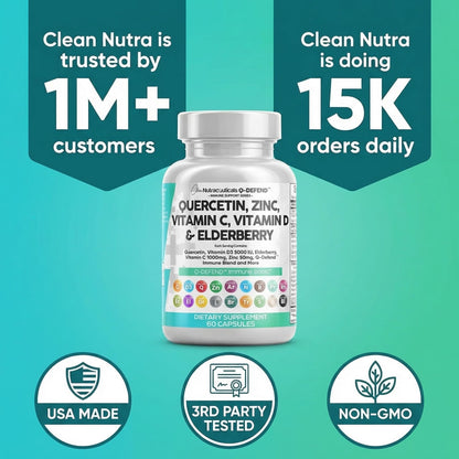 Q Defend Quercetin Supplement with Zinc Vitamin C Vitamin D Elderberry Turmeric Black Pepper Garlic Ginger Sea Moss Lysine Stinging Nettle Reishi Mushroom Immune - PrimeBioHealth - canada supplements
