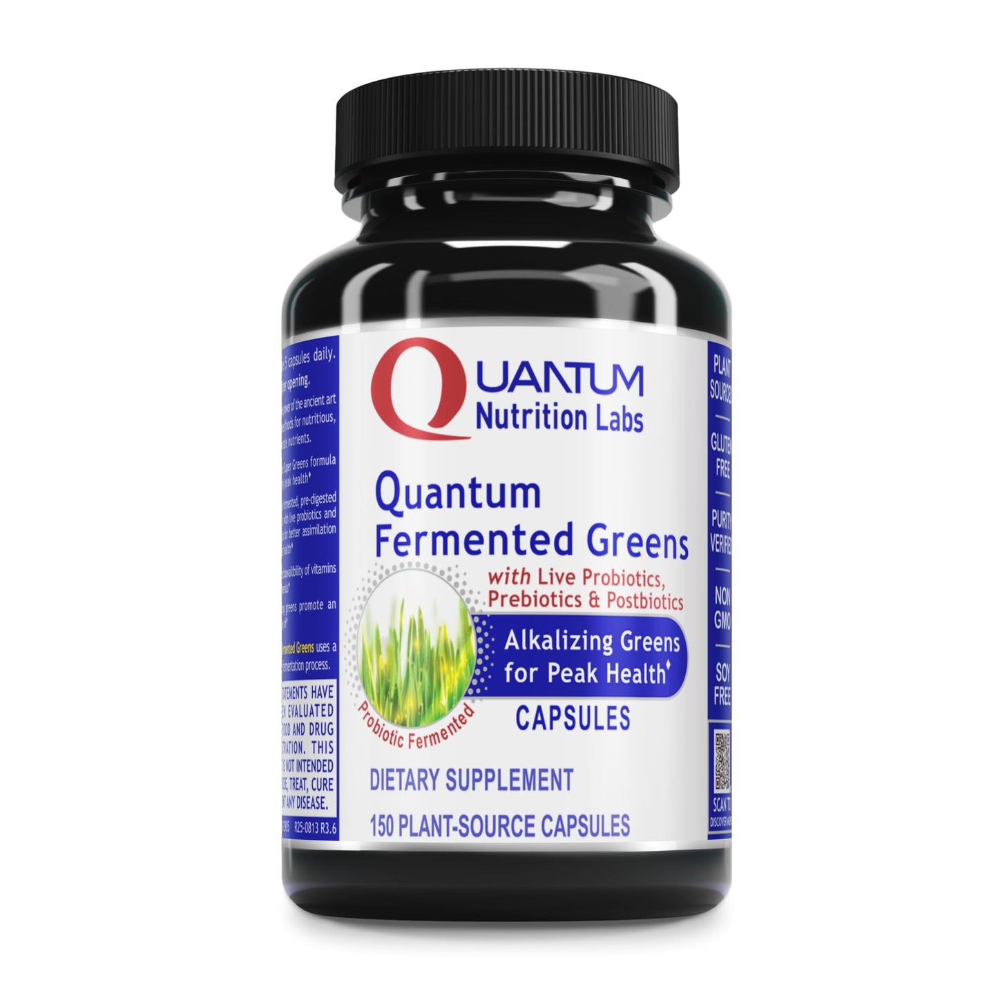 Quantum Nutrition Labs Quantum Fermented Greens- Super Greens Supplement, Superfood Blend, Organic Vitamins with Probiotic - Daily Greens with Spinach, Chlorella - PrimeBioHealth - canada supplements