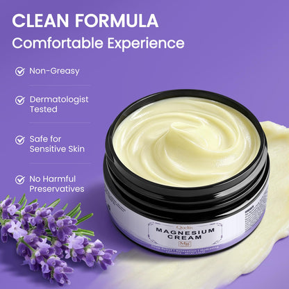 QUELTIS Magnesium Cream, Magnesium Lotion for Sleep, Pain & Leg Cramps, Topical Magnesium Chloride Cream for Muscle Relaxation, Calm, Moisturizing - PrimeBioHealth - canada supplements