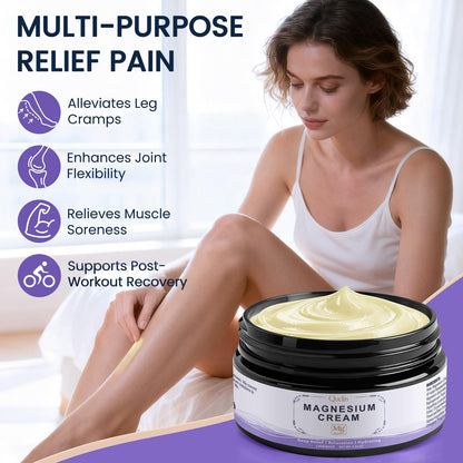 QUELTIS Magnesium Cream, Magnesium Lotion for Sleep, Pain & Leg Cramps, Topical Magnesium Chloride Cream for Muscle Relaxation, Calm, Moisturizing - PrimeBioHealth - canada supplements