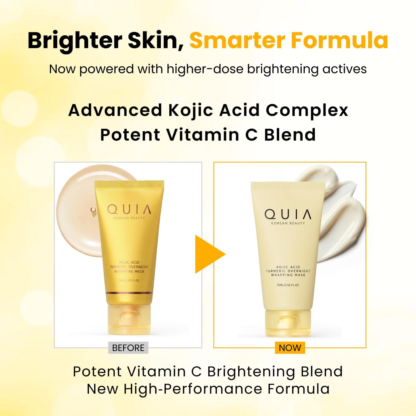 QUIA Turmeric + Kojic Acid Overnight Wrapping Mask – Hydration Mask for Glowing Skin - PrimeBioHealth - canada supplements