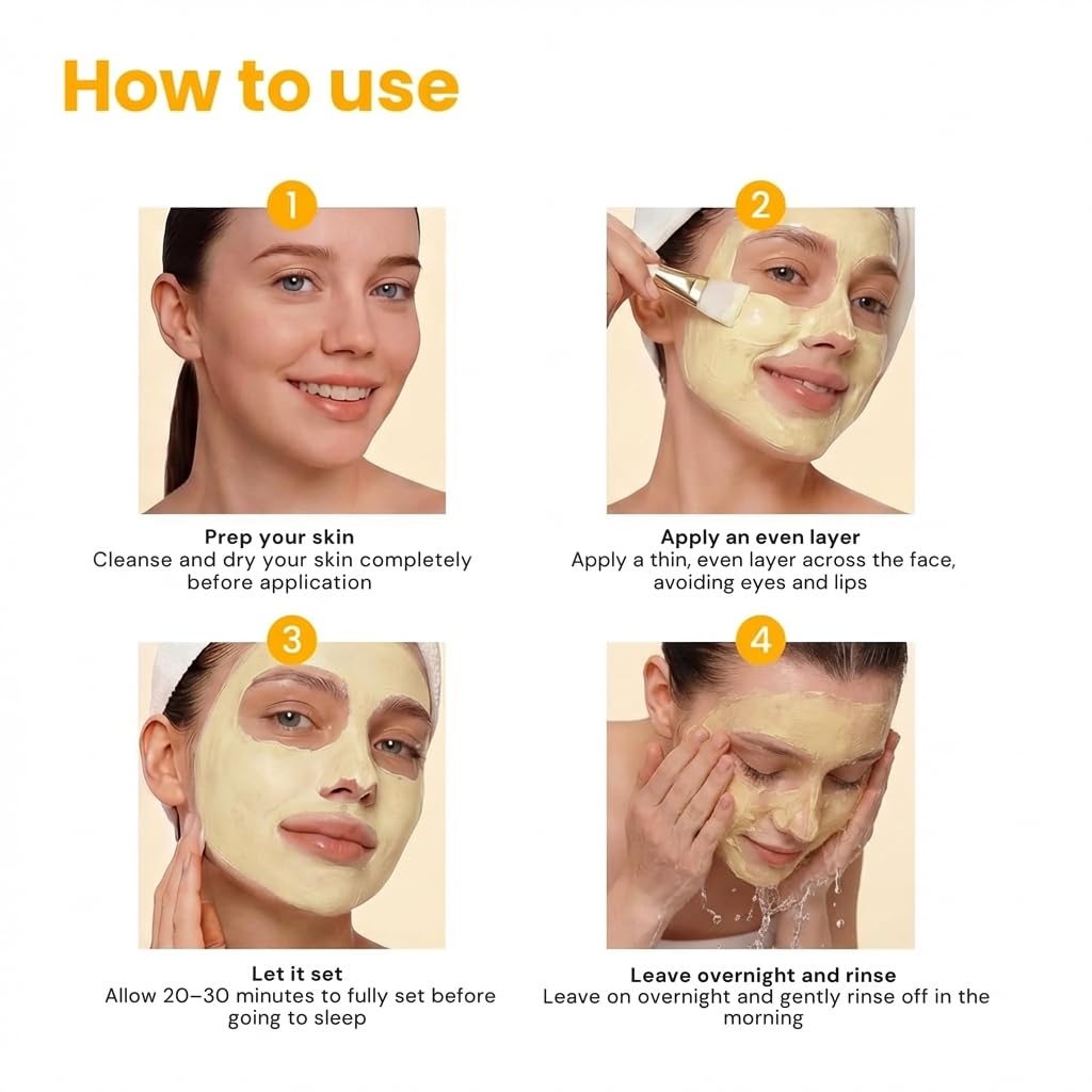 QUIA Turmeric + Kojic Acid Overnight Wrapping Mask – Hydration Mask for Glowing Skin - PrimeBioHealth - canada supplements