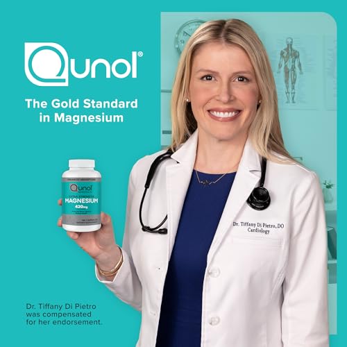 Qunol Magnesium Capsules 420mg, 100% DV, High Absorption Magnesium Supplement, Extra Strength, Bone and Muscle Health Supplement, 180 Count - PrimeBioHealth - canada supplements