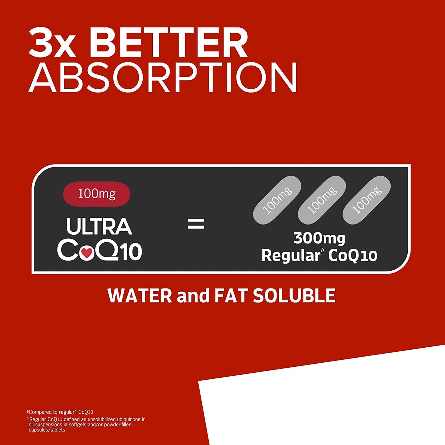 Qunol Ultra CoQ10 100mg, 3x Better Absorption, Patented Water and Fat Soluble Natural Supplement Form of Coenzyme Q10 - PrimeBioHealth - canada supplements