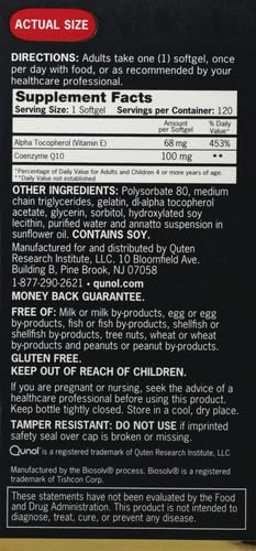 Qunol Ultra CoQ10 100mg, 3x Better Absorption, Patented Water and Fat Soluble Natural Supplement Form of Coenzyme Q10 - PrimeBioHealth - canada supplements
