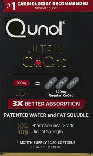 Qunol Ultra CoQ10 100mg, 3x Better Absorption, Patented Water and Fat Soluble Natural Supplement Form of Coenzyme Q10 - PrimeBioHealth - canada supplements
