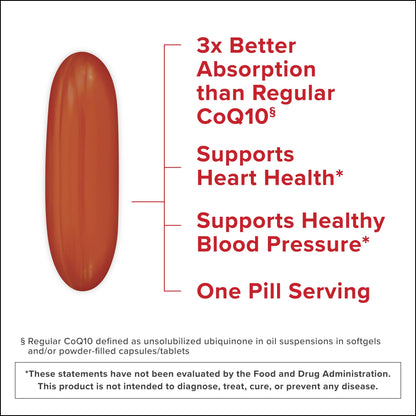 Qunol Ultra CoQ10 100mg Softgels- 3x Better Absorption, Antioxidant for Heart Health & Energy Production, Coenzyme Q10 Vitamins - PrimeBioHealth - canada supplements