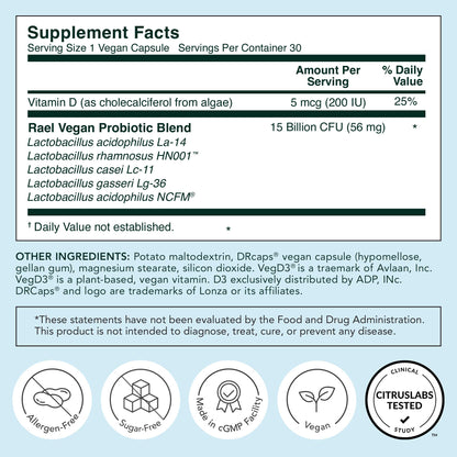 Rael Probiotics for Women - pH Balance Supplement with Prebiotics, Vaginal Immune Health (30 Servings) - PrimeBioHealth - canada supplements