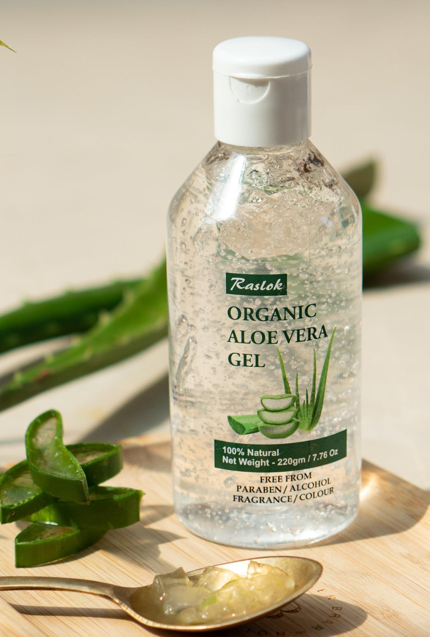 Raslok Aloe Vera Gel | 99% Pure Natural Aloe Gel For Moisturizing Face Skin & Hair Care,Durable Moisturizing Hydrating Soothing, Non-Sticky (7.7 OZ) - PrimeBioHealth - canada supplements