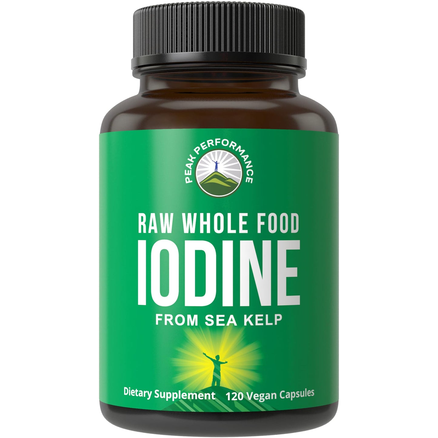 Raw Whole Food Iodine Supplement from Organic Kelp (Ascophyllum Nodosum) by Peak Performance. Potassium Iodide Support Tablets. for Metabolism, Energy, and Immune. 60 Vegan Capsules, Pills - PrimeBioHealth - canada supplements