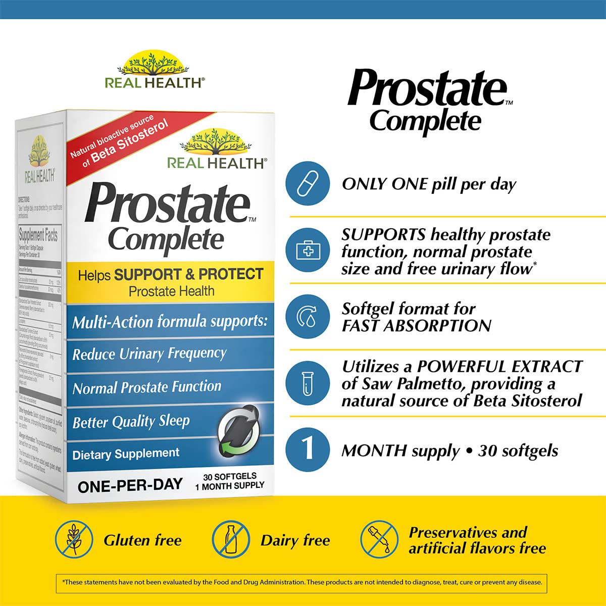 Real Health The Prostate Formula - Prostate Health Supplements for Men, Saw Palmetto Formula for Healthy Bladder and Urinary Support, - PrimeBioHealth - canada supplements