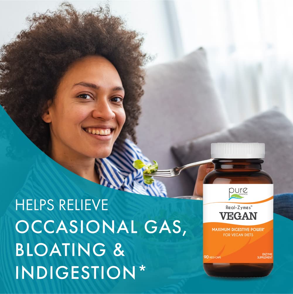 Real-Zymes™ VEGAN Digestive Enzymes Supplement with Probiotics for Better Digestion - Natural Support for Relief of Bloating, Gas, Belching, Diarrhea, Constipation, IBS, etc. - 90 Caps - PrimeBioHealth - canada supplements