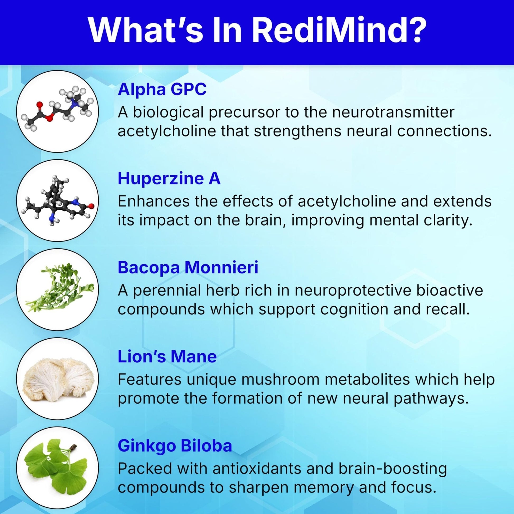 RediMind - Natural Cognitive Enhancement Supplement Capsule - Non-GMO, Vegan, Gluten-Free - PrimeBioHealth - canada supplements