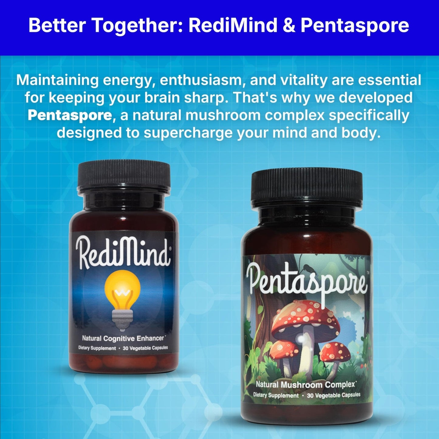 RediMind - Natural Cognitive Enhancement Supplement Capsule - Non-GMO, Vegan, Gluten-Free - PrimeBioHealth - canada supplements