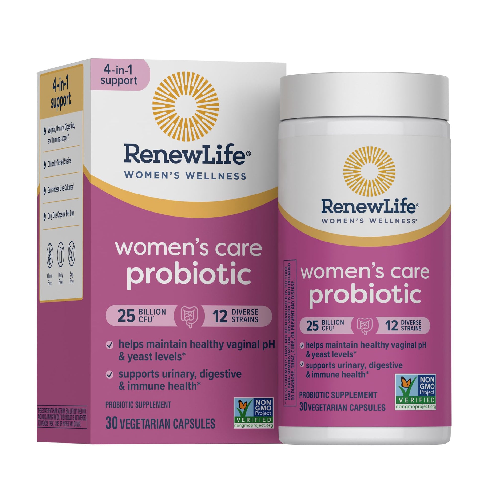 Renew Life Probiotics for Women, 25 Billion CFU Guaranteed, Probiotic Supplement for Digestive, Vaginal & Immune Health, Shelf Stable - PrimeBioHealth - canada supplements
