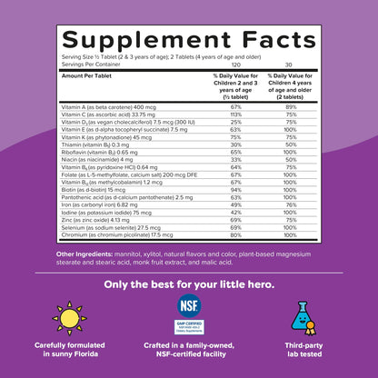 Renzo's Picky Eater Kids Multivitamin with Iron - Dissolvable Kids Vitamins with Iron, Zinc, Vitamin C, Vitamin D, E & K, Sugar-Free Melty Tabs, Cherry Flavor - PrimeBioHealth - canada supplements