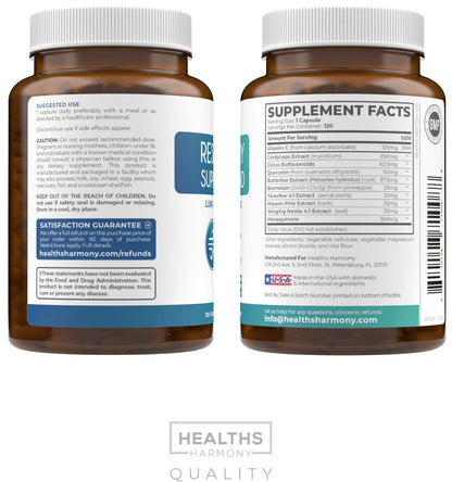 Respiratory Lung Health Supplement - Invigorating Lung Support Supplement Helps Support Clear Airways Mucus Removal and Seasonal or Year Round Detox - Vegan Herbal Non-GMO Formula (2 Months Supply) - PrimeBioHealth - canada supplements