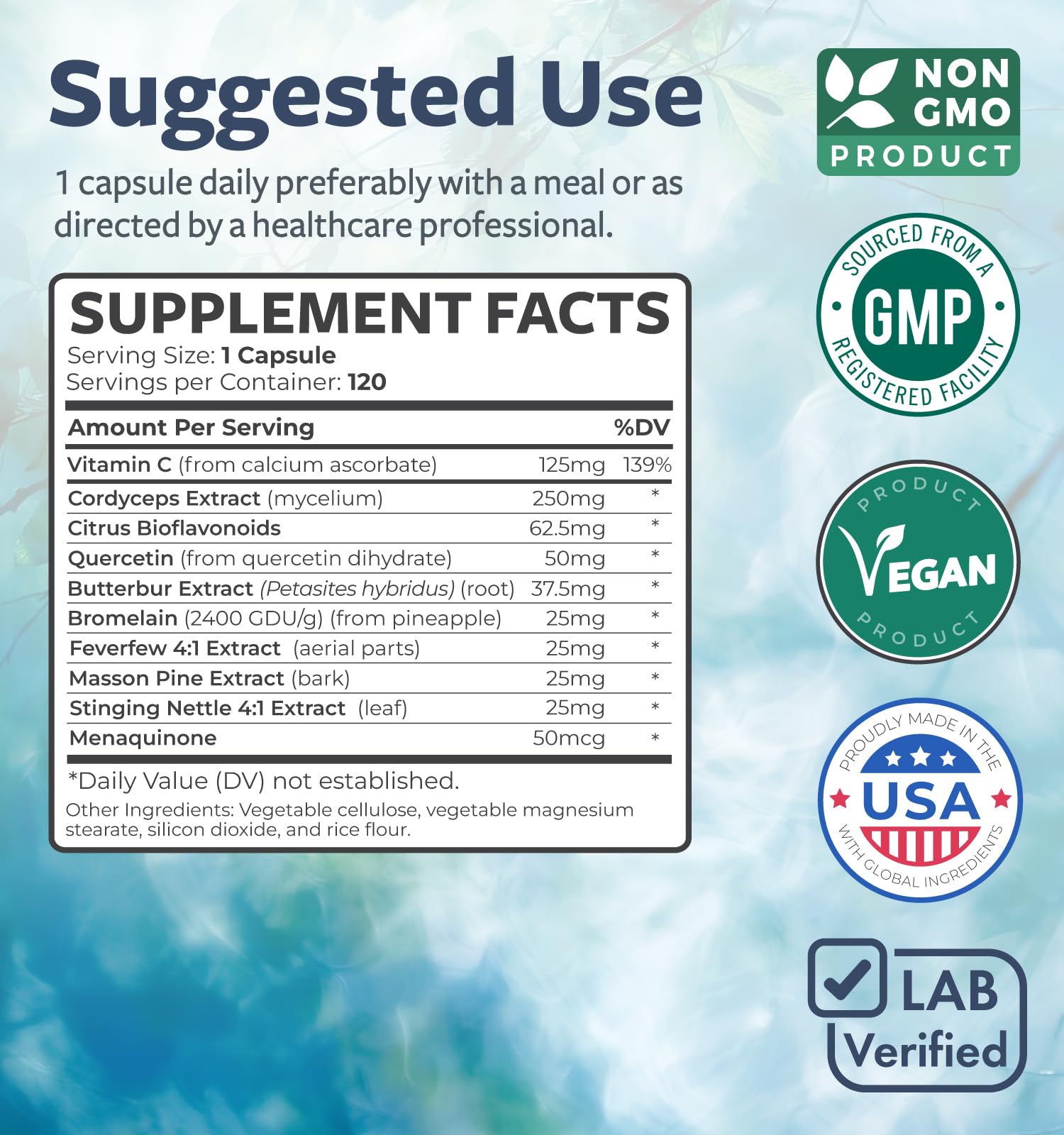 Respiratory Lung Health Supplement - Invigorating Lung Support Supplement Helps Support Clear Airways Mucus Removal and Seasonal or Year Round Detox - Vegan Herbal Non-GMO Formula (2 Months Supply) - PrimeBioHealth - canada supplements