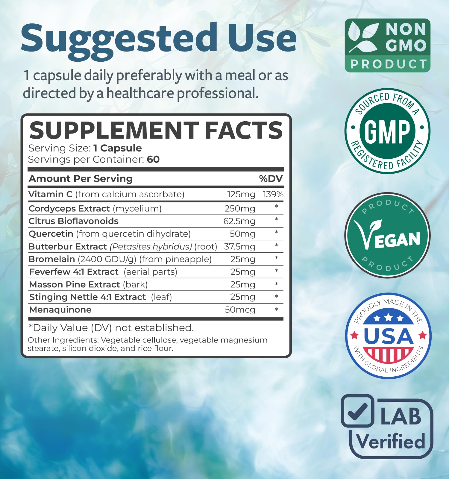 Respiratory Lung Health Supplement - Invigorating Lung Support Supplement Helps Support Clear Airways Mucus Removal and Seasonal or Year Round Detox - Vegan Herbal Non-GMO Formula (2 Months Supply) - PrimeBioHealth - canada supplements