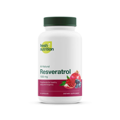 Resveratrol Supplement - Trans-resveratrol Extra Strength 750mg - Natural, Pure and Potent Polyphenols Supplement - Vegan, Non GMO, Gluten-free - 90 Capsules - PrimeBioHealth - canada supplements