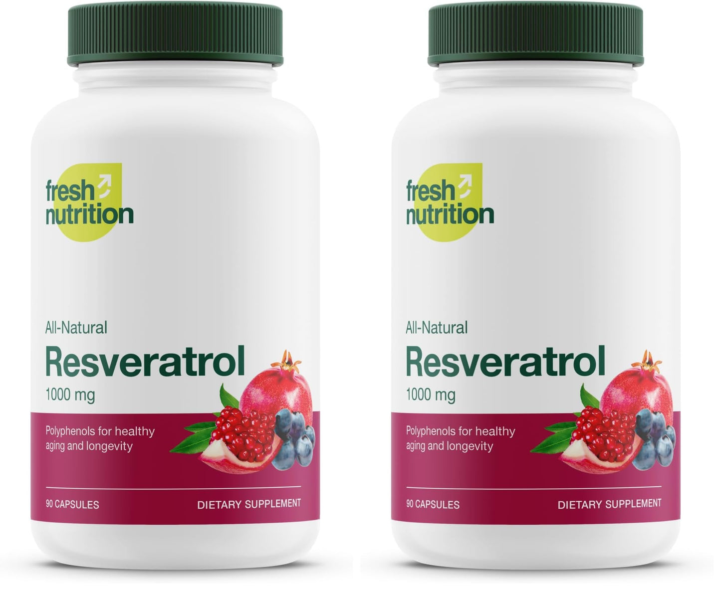 Resveratrol Supplement - Trans-resveratrol Extra Strength 750mg - Natural, Pure and Potent Polyphenols Supplement - Vegan, Non GMO, Gluten-free - 90 Capsules - PrimeBioHealth - canada supplements