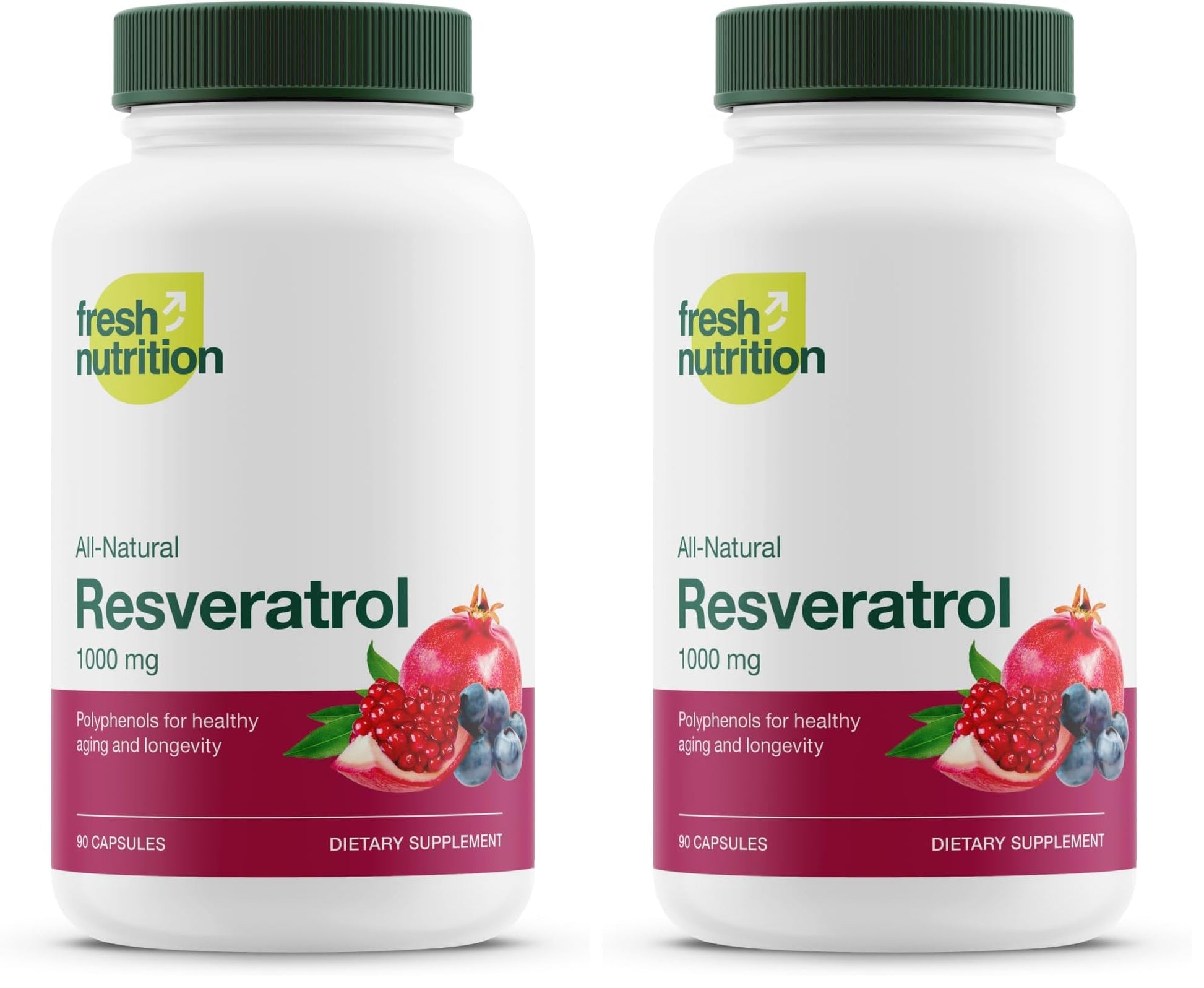 Resveratrol Supplement - Trans-resveratrol Extra Strength 750mg - Natural, Pure and Potent Polyphenols Supplement - Vegan, Non GMO, Gluten-free - 90 Capsules - PrimeBioHealth - canada supplements